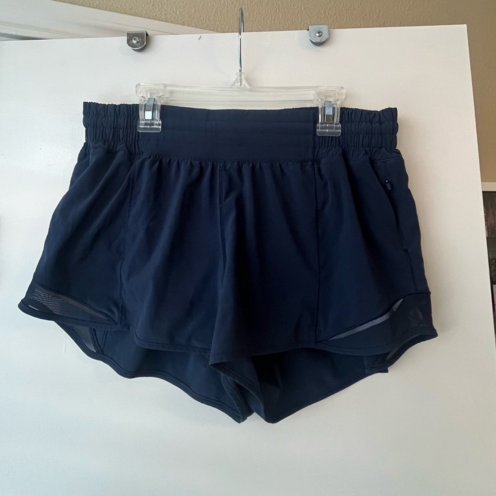 Navy Lululemon Hotty Hot Shorts